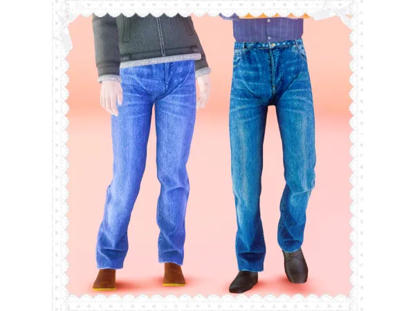 Elliesimple 4t3 Male Denim Jeans - The Sims 3 Custom Content