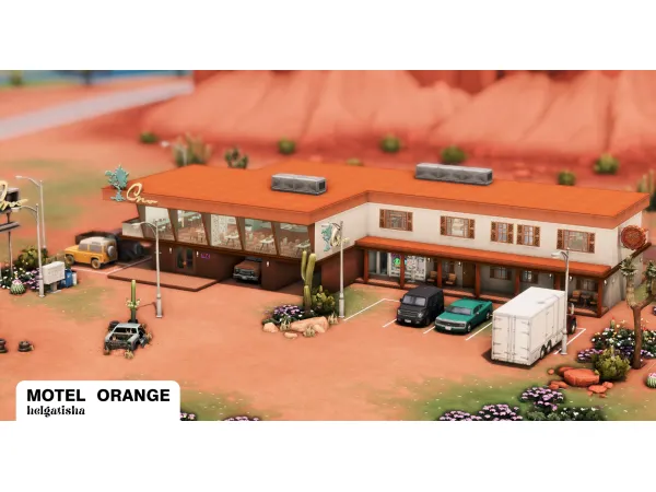 Maxis Match Motel orange by helgatisha - The Sims 4 Custom Content