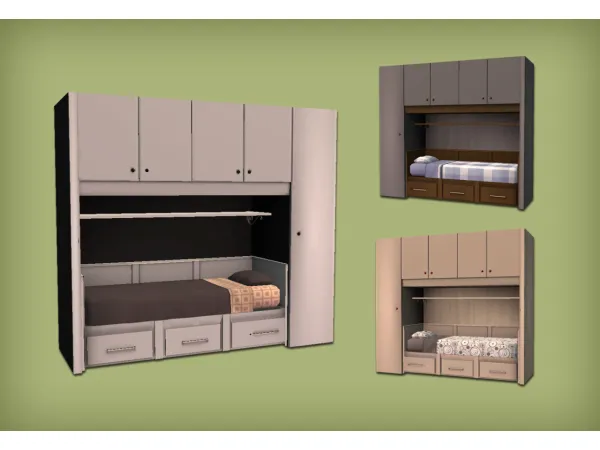 Overhead Cupboards Bed for - The Sims 2 Custom Content