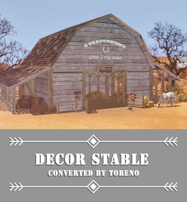 Alpha Decor Stable by simsfinds - The Sims 4 Custom Content