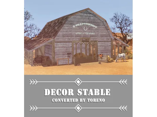 Alpha Decor Stable - The Sims 4 Custom Content