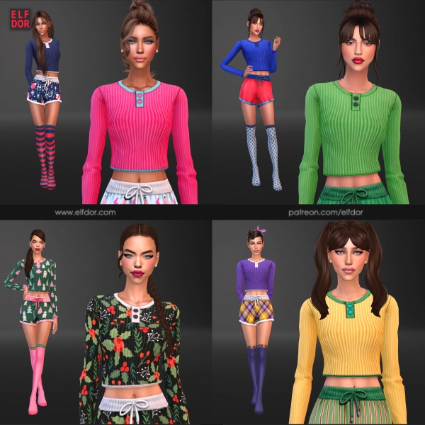 Maxis Match 2023 December 1 xmas eve set by elfdor - The Sims 4 Custom Content