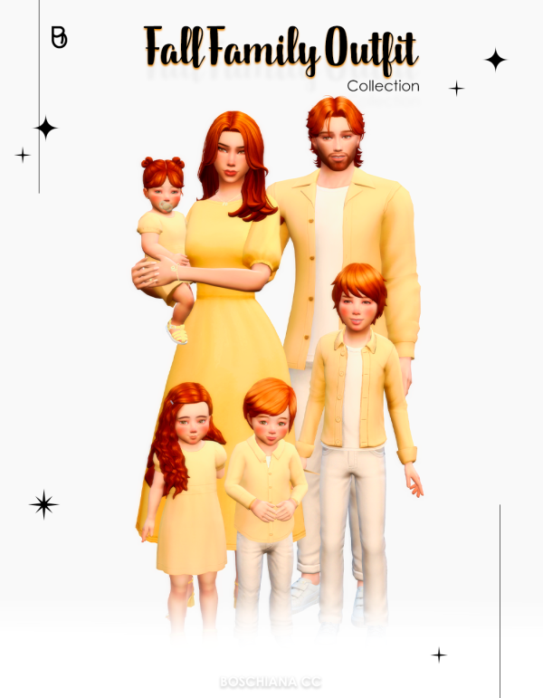 Maxis Match FALL FAMILY OUTFIT 80412184072197E62 by simsfinds - The Sims 4 Custom Content