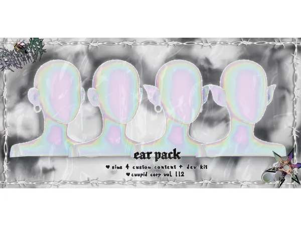 Mix cuupid corp ear pack dev kit by missme12 - The Sims 4 Custom Content