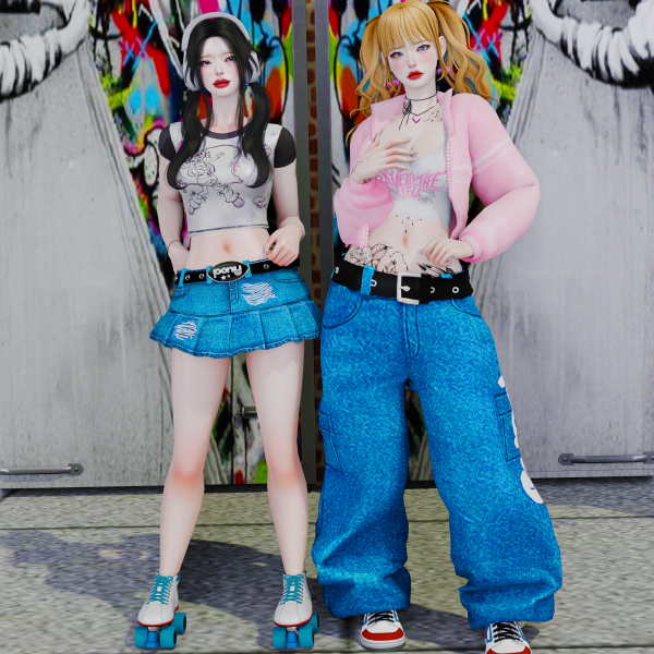 Alpha ZEPETO X HYUNDAI SETS by simsfinds - The Sims 4 Custom Content