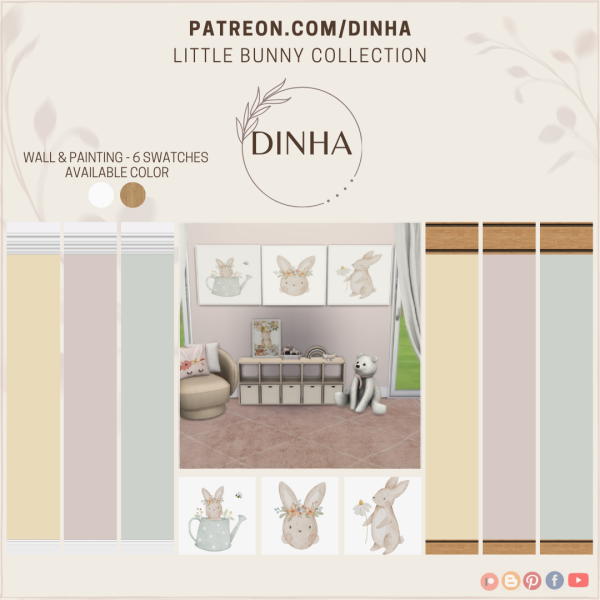 Alpha Little Bunny Collection by dinhagamer - The Sims 4 Custom Content