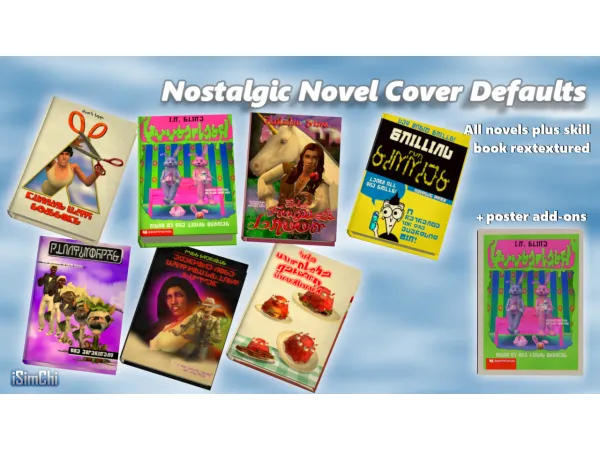 Novel Defaults Posters - The Sims 2 Custom Content