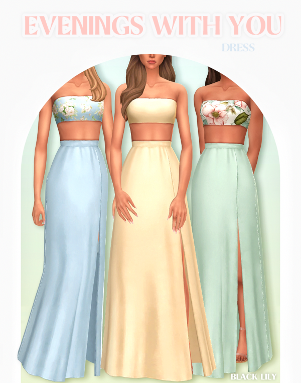 Maxis Match Evenings With You Dress by simsfinds - The Sims 4 Custom Content