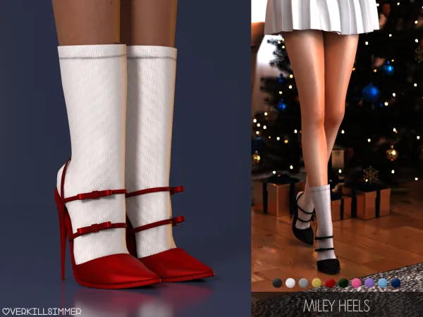 Alpha Miley heels - The Sims 4 Custom Content