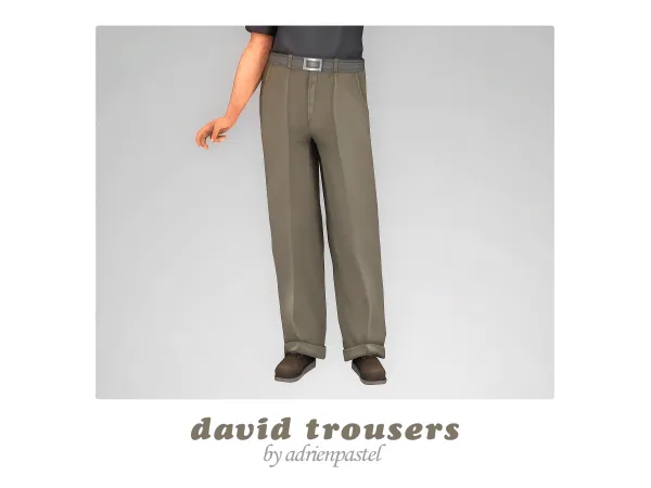 Maxis Match David Trousers by adrienpastel - The Sims 4 Custom Content
