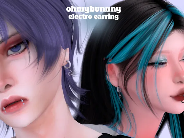 Mix ELECTRO EARRING - The Sims 4 Custom Content