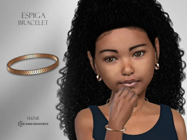 Alpha Espiga Bracelet Child - The Sims 4 Custom Content