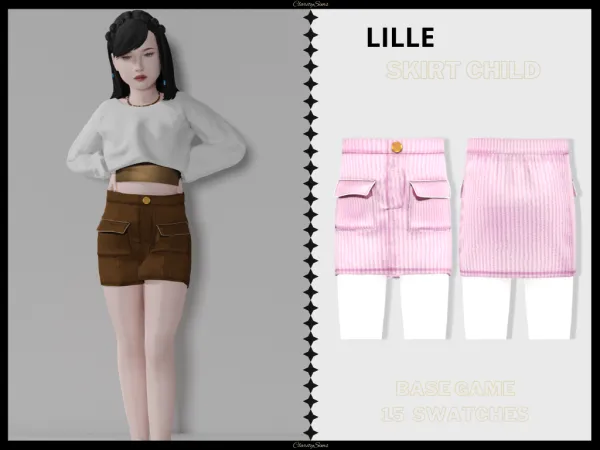 Alpha Lille Skirt Child - The Sims 4 Custom Content
