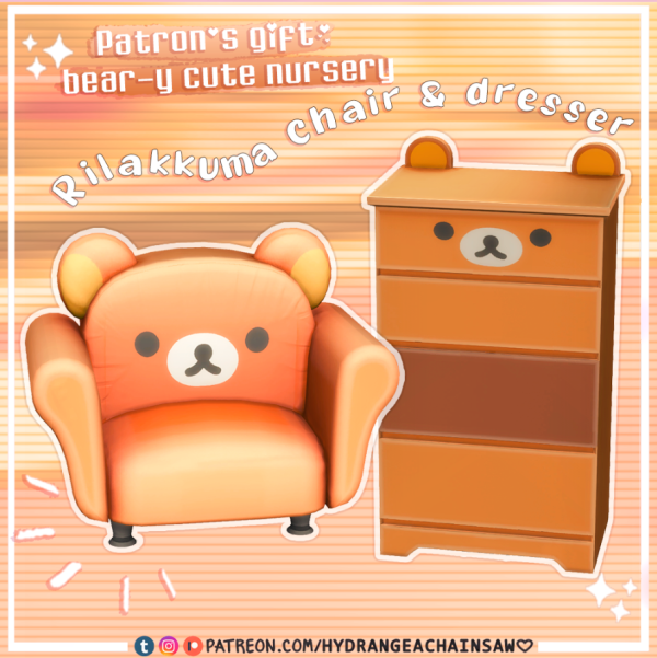 Alpha Rilakkuma mini set by hydrangeachainsaw - The Sims 4 Custom Content