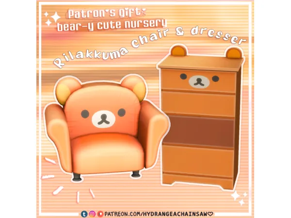 Alpha Rilakkuma mini set - The Sims 4 Custom Content