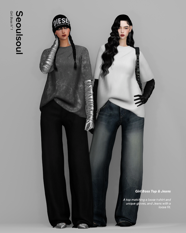 Alpha Girl Boss N1 by simsfinds - The Sims 4 Custom Content