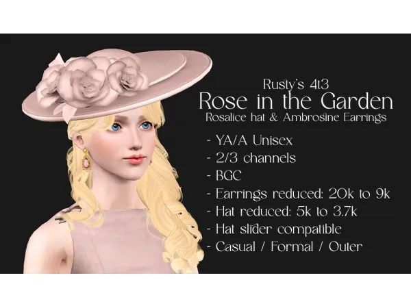 rustys Rose in the Garden Accessories 4t3 conversion - The Sims 3 Custom Content