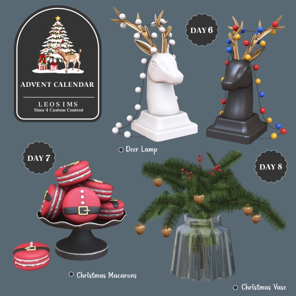 Alpha Advent Calendar Day 6 7 8 by leosims4cc - The Sims 4 Custom Content