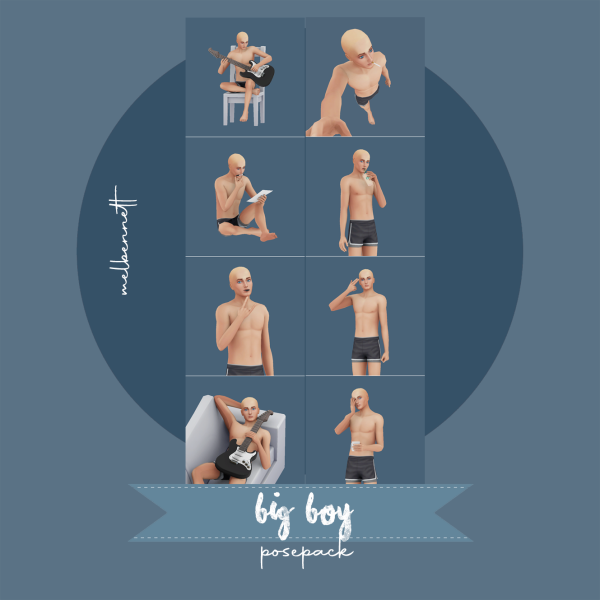 Mix Big Boy Posepack by melbennett - The Sims 4 Custom Content