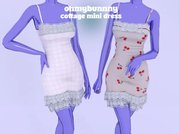 Alpha COTTAGE MINI DRESS - The Sims 4 Custom Content