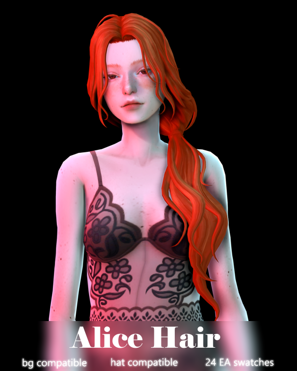 Maxis Match Alice Hair by simsfinds - The Sims 4 Custom Content