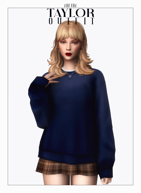 Maxis Match taylor outfit by simsfinds - The Sims 4 Custom Content