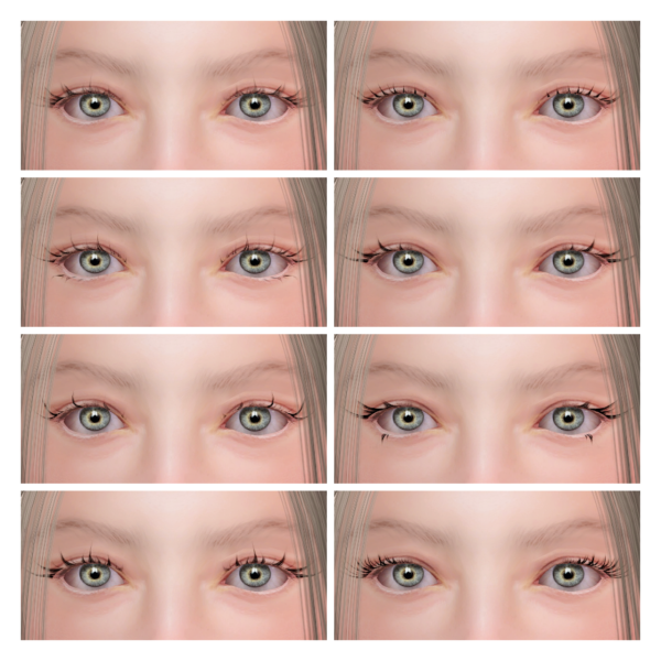 SourLemonSimblr eyelashes set by simsfinds - The Sims 3 Custom Content