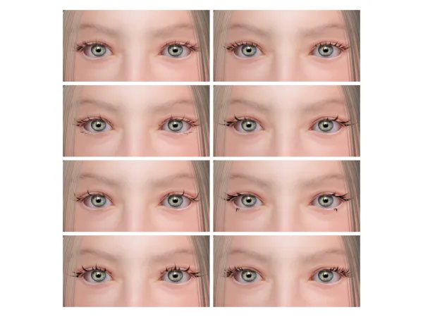 SourLemonSimblr eyelashes set - The Sims 3 Custom Content
