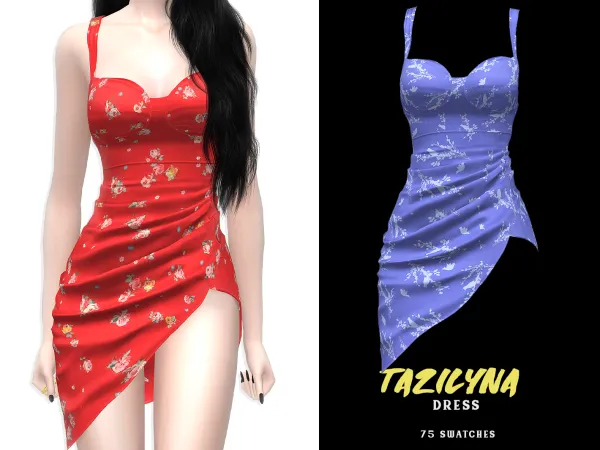 Alpha Tazilyna Dress - The Sims 4 Custom Content