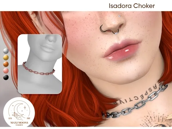 Alpha Isadora Choker - The Sims 4 Custom Content