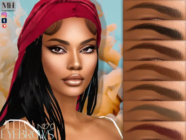 Alpha Jillian Eyebrows N280 - The Sims 4 Custom Content