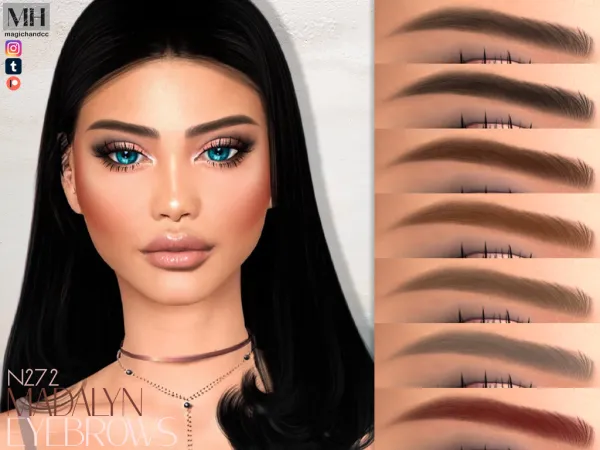 Alpha Madalyn Eyebrows N272 - The Sims 4 Custom Content