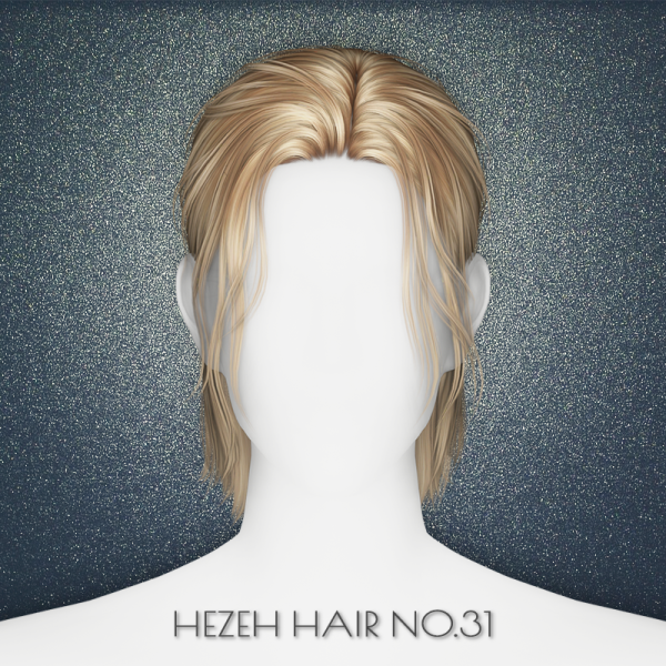 Alpha [Hezeh]Hair_No31 by hezeh - The Sims 4 Custom Content