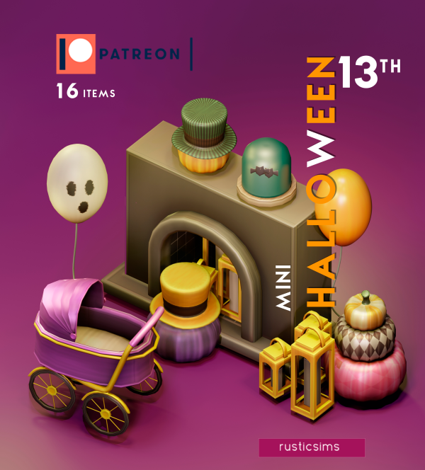 Maxis Match MINI SET HALLOWEEN 13TH KIDS 11 TIER VIP PRO by simsfinds - The Sims 4 Custom Content