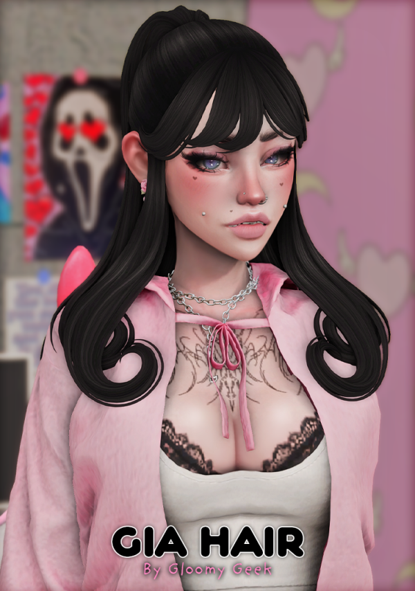 Maxis Match Gia Hair by simsfinds - The Sims 4 Custom Content