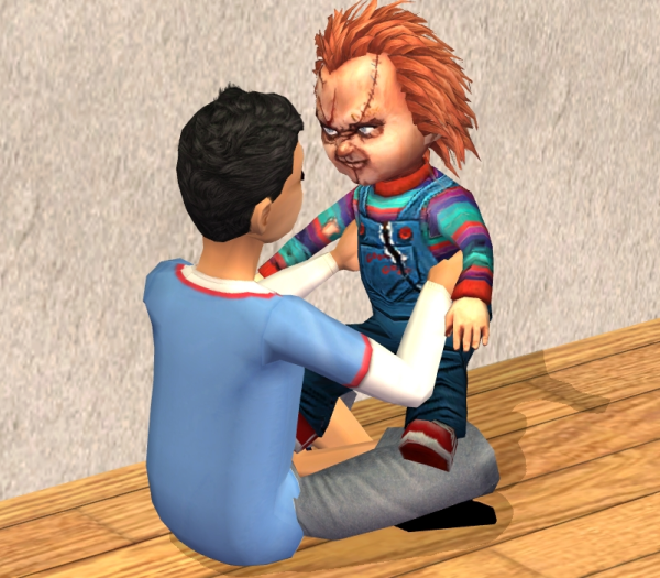 Happy Halloween Season Playable Chucky Doll by simsfinds - The Sims 2 Custom Content