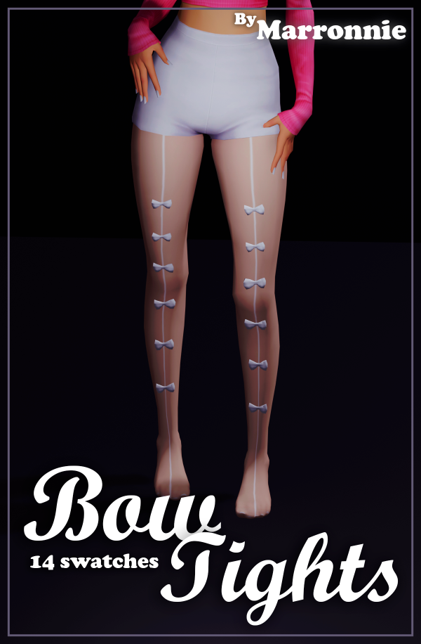 Maxis Match Bow Tights by simsfinds - The Sims 4 Custom Content
