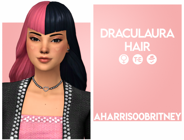 Maxis Match Draculaura Hair by simsfinds - The Sims 4 Custom Content