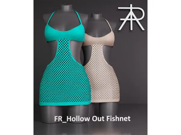 Alpha FR_Hollow Out Fishnet - The Sims 4 Custom Content