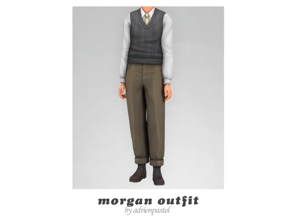 Maxis Match Morgan Outfit by adrienpastel - The Sims 4 Custom Content
