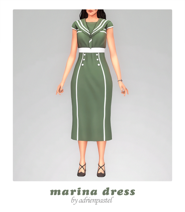 Maxis Match Marina Dress by simsfinds - The Sims 4 Custom Content