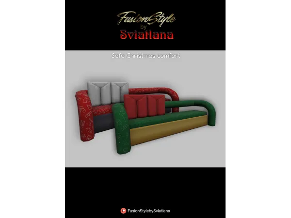Alpha Sofa Christmas comfort - The Sims 4 Custom Content
