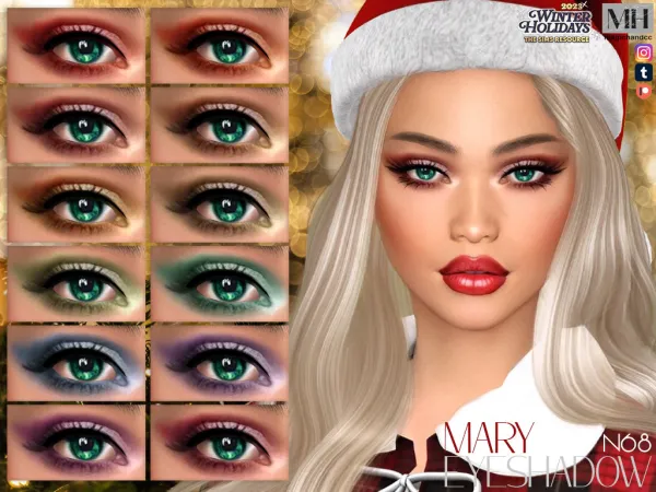 Alpha Mary Eyeshadow N68 - The Sims 4 Custom Content