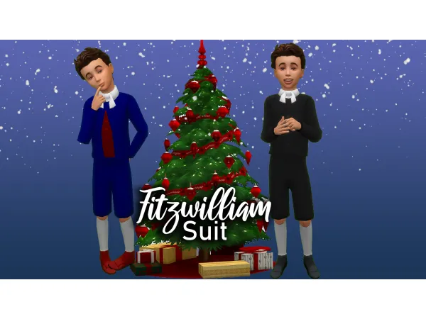 Maxis Match 12 Days of Christmas Fitzwilliam Suit by simstomaggie - The Sims 4 Custom Content