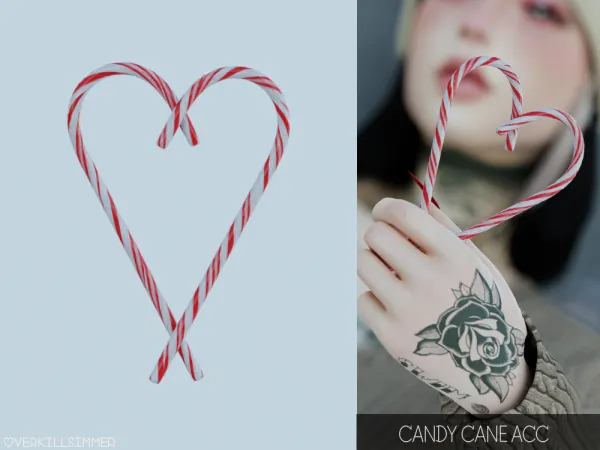 Alpha Candy cane acc - The Sims 4 Custom Content