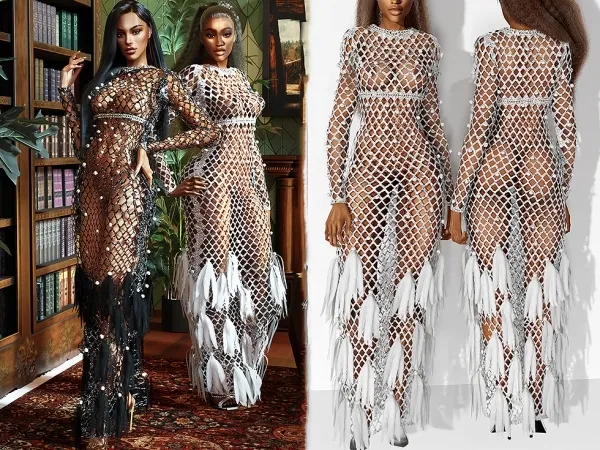 Alpha Chloe's Mesh Gown from Billboard Music Awards cool_content_star - The Sims 4 Custom Content