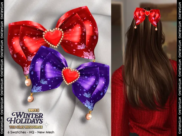 Alpha NA 275 christmas bow - The Sims 4 Custom Content
