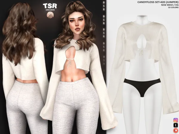 Alpha CANDYFLOSS SET 420 BD1136 BD1137 - The Sims 4 Custom Content