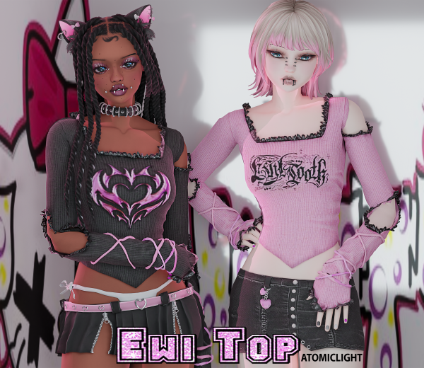Alpha Ewi Top by atomiclight - The Sims 4 Custom Content