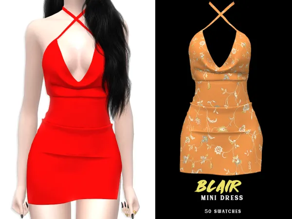 Alpha Blair Mini Dress - The Sims 4 Custom Content